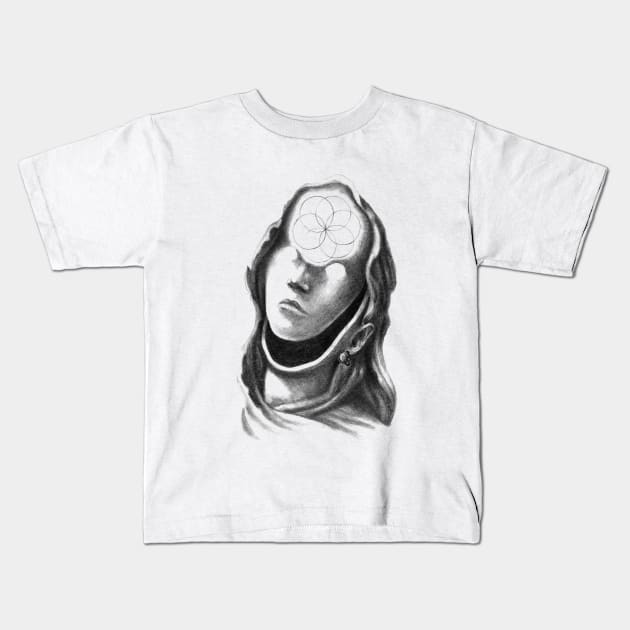 Sacred Geometry Kids T-Shirt by fredosis